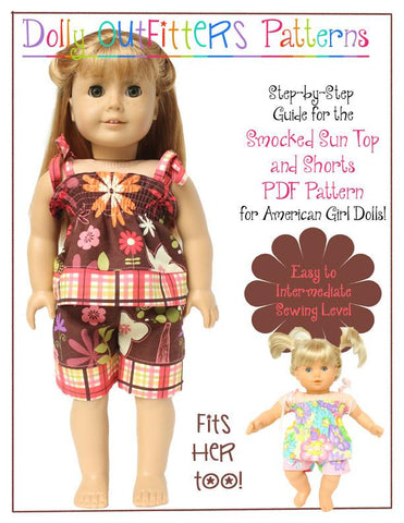 18 American Girl Size PDF Sewing Pattern: Sweet and SIMPLE SMOCKING  /pattern Fits 18 American Girl ® Dolls 