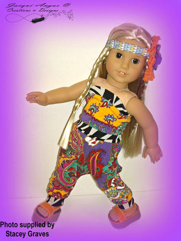 Jacqui Angus Creations & Designs 18 Inch Modern I Like To Move It - Harem Slacks and Jumper 18" Doll Clothes Pattern larougetdelisle