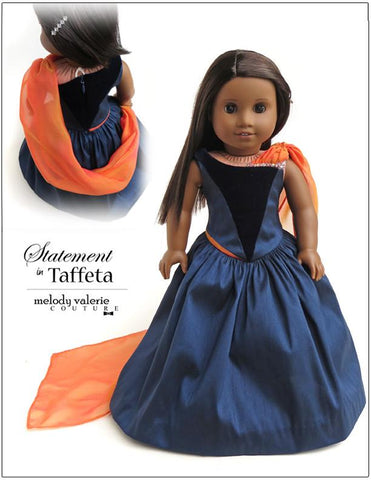 Melody Valerie Couture 18 Inch Modern Statement in Taffeta dress 18“ Doll Clothes larougetdelisle