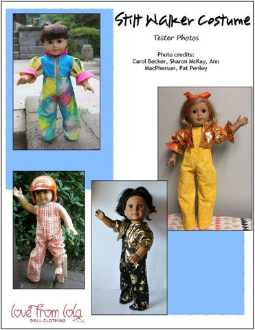 Love From Lola 18 Inch Historical Stilt Walker Costume 18" Doll Clothes Pattern larougetdelisle