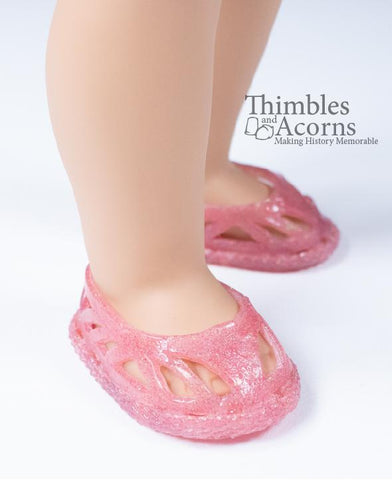 Thimbles and Acorns Shoes Jelly Flats 18" Doll Shoe Pattern larougetdelisle