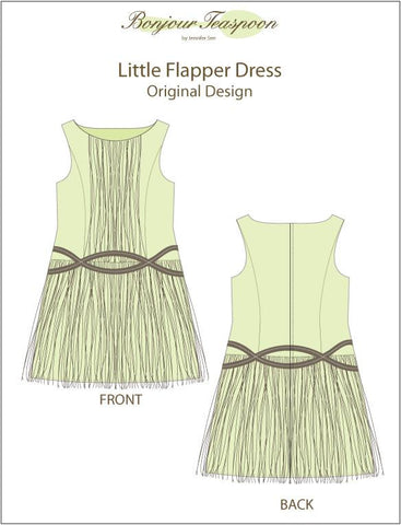 Bonjour Teaspoon 18 Inch Historical The Little Flapper Dress 18" Doll Clothes Pattern larougetdelisle