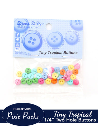 larougetdelisle Pixie Packs Dress It Up Tiny Round Ocean Buttons 1/4" or 6mm larougetdelisle