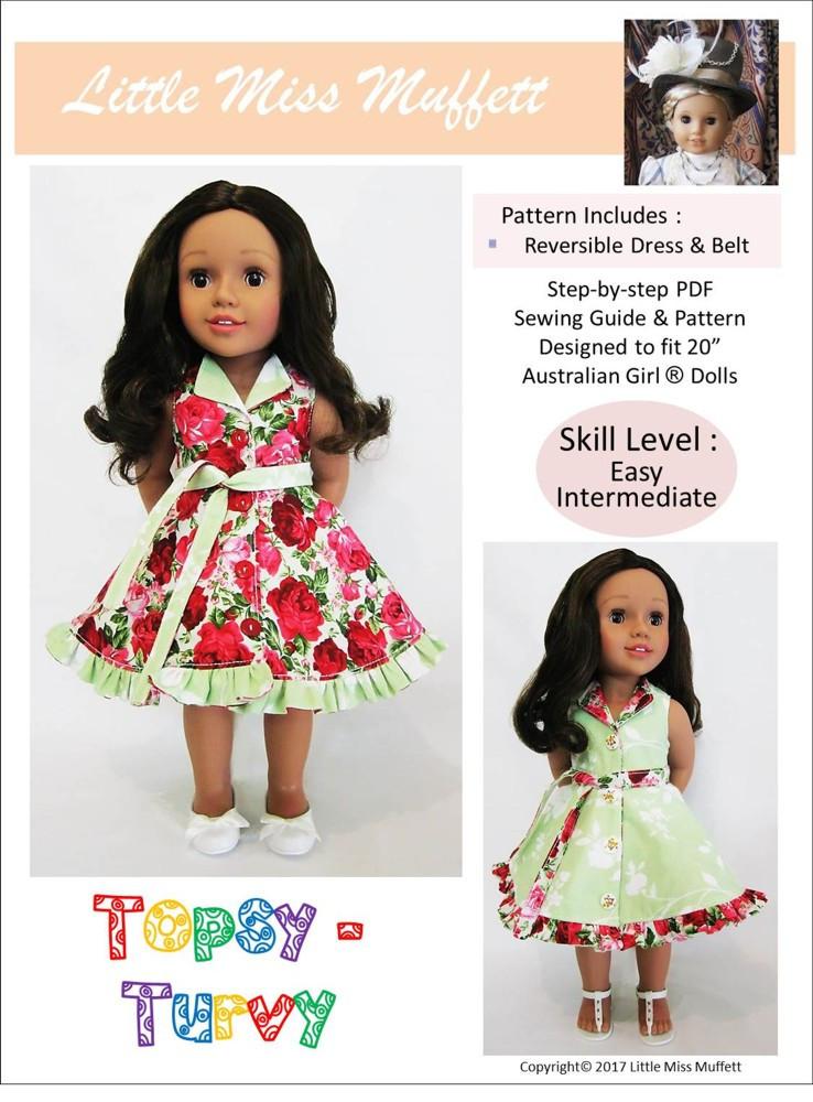 Little Miss Muffett Topsy Turvy Doll Clothes Pattern Australian Girl ...