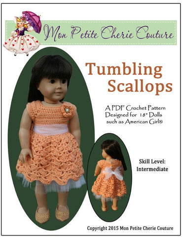 Mon Petite Cherie Couture Crochet Tumbling Scallops Crochet Pattern larougetdelisle