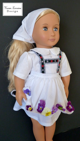 Karen Lorraine Design 18 Inch Historical Tyrol 18" Doll Clothes Pattern larougetdelisle