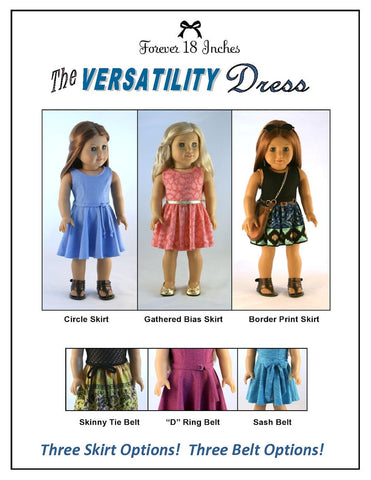 Forever 18 Inches 18 Inch Modern The Versatility Dress 18" Doll Clothes Pattern larougetdelisle