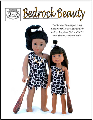 Forever 18 Inches WellieWishers Bedrock Beauty 14.5" Doll Clothes Pattern larougetdelisle