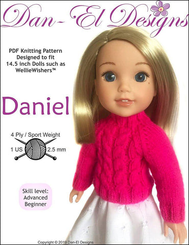 Dan-El Designs Knitting Daniel 14.5" Doll Knitting Pattern larougetdelisle