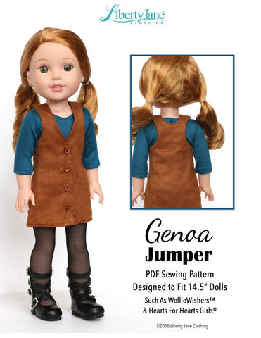 Liberty Jane WellieWishers Genoa Jumper 14 - 14.5 inch Doll Clothes Pattern larougetdelisle