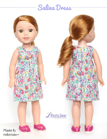 Liberty Jane WellieWishers Salina Dress and Top 14 -14.5 Inch Doll Clothes Pattern larougetdelisle