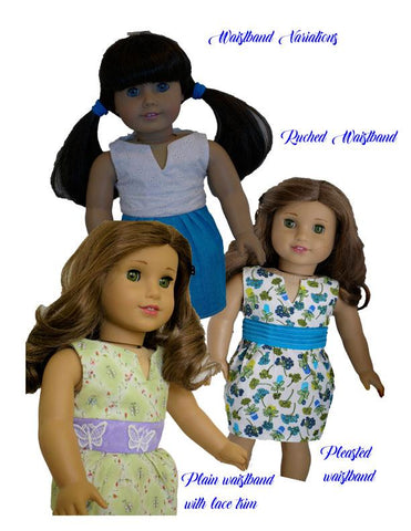 Brambelles boutique 18 Inch Modern Tulippe Dress 18" Doll Clothes Pattern larougetdelisle