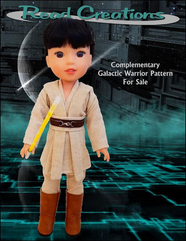 Read Creations WellieWishers Galactic Warrior Robe 14-14.5" Doll Clothes Pattern larougetdelisle