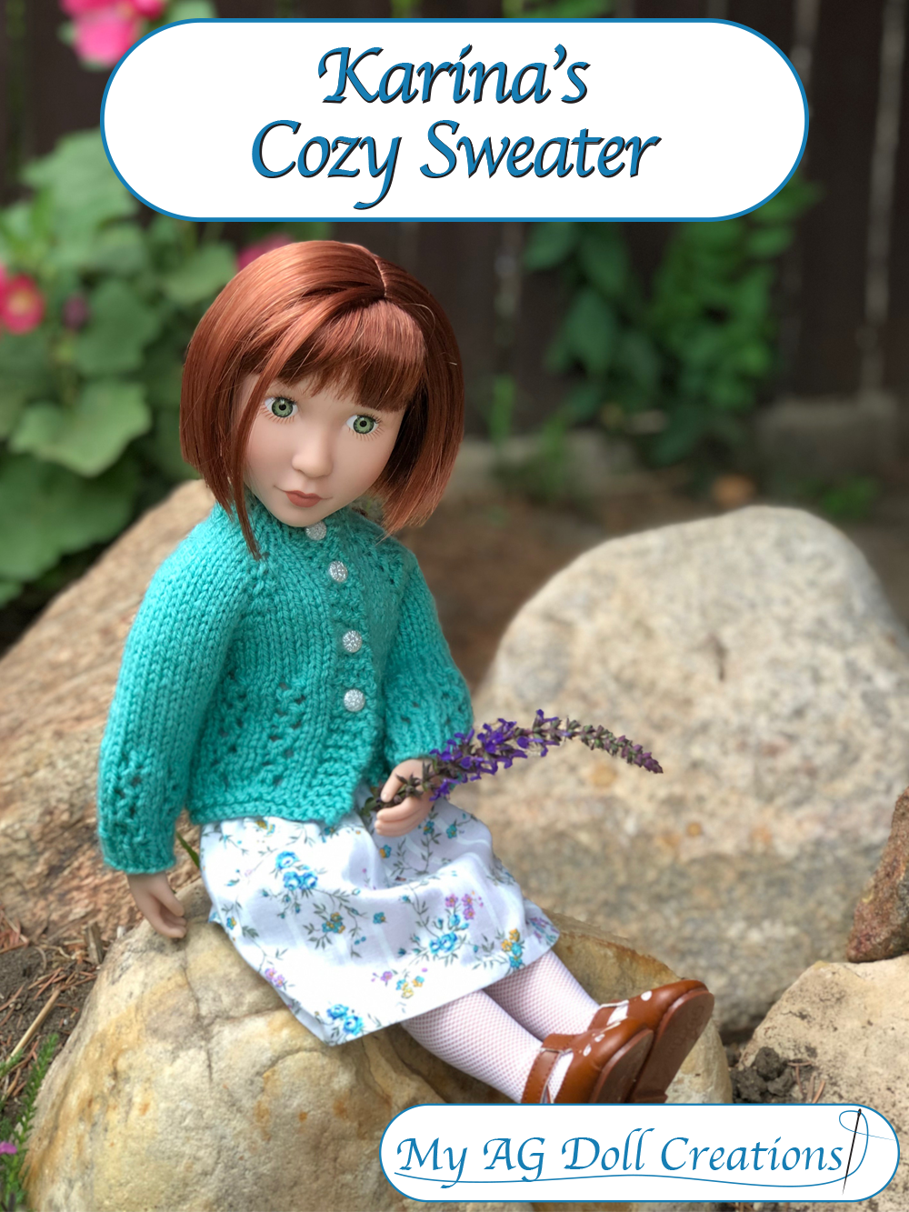 Karina's Cozy Sweater Doll Clothes Knitting Pattern for 16