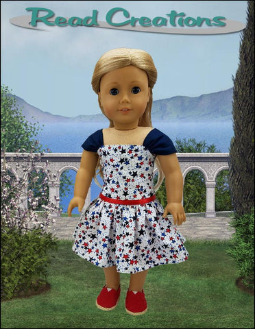 Read Creations 18 Inch Modern Reversible Fancy Dress 18" Doll Clothes Pattern larougetdelisle