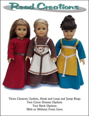 Read Creations 18 Inch Historical Viking Dress 18" Doll Clothes Pattern larougetdelisle