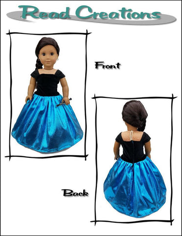 Read Creations 18 Inch Modern Reversible Fancy Dress 18" Doll Clothes Pattern larougetdelisle