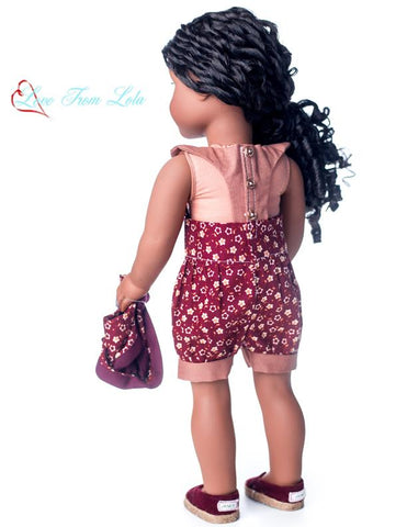 Love From Lola 18 Inch Modern The Lola Dress and Romper 18" Doll Clothes Pattern larougetdelisle