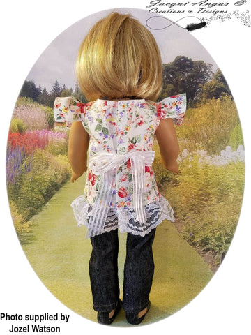 Jacqui Angus Creations & Designs 18 Inch Modern Tea Time Blouse 18" Doll Clothes Pattern larougetdelisle
