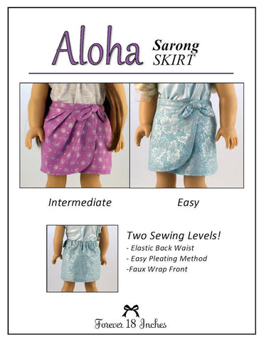 Forever 18 Inches 18 Inch Modern Aloha Sarong Skirt 18" Doll Clothes larougetdelisle