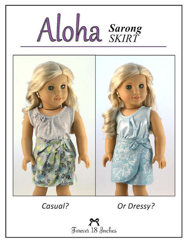Forever 18 Inches 18 Inch Modern Aloha Sarong Skirt 18" Doll Clothes larougetdelisle
