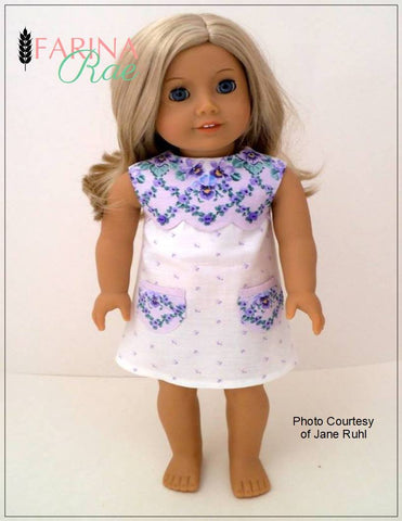 Farina Rae 18 Inch Modern Alyvia Dress 18" Doll Clothes Pattern larougetdelisle