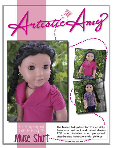 Artistic Amy 18 Inch Modern Muse Shirt 18" Doll Clothes Pattern larougetdelisle