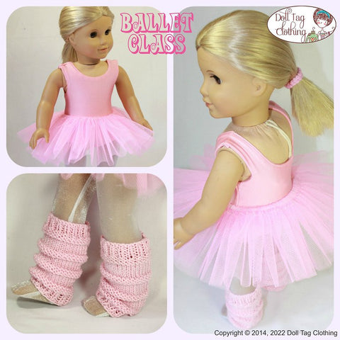 Doll Tag Clothing 18 Inch Modern Ballet Class 18" Doll Clothes Pattern larougetdelisle