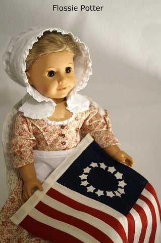 Flossie Potter 18 Inch Historical Betsy Ross Flag 18" Doll Accessories larougetdelisle