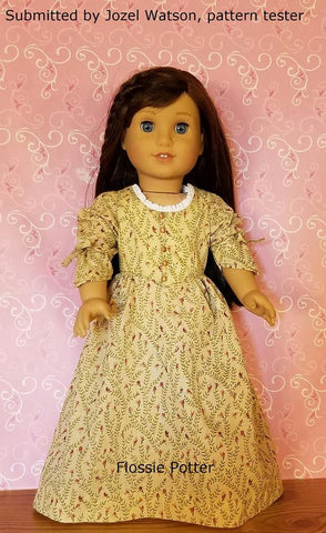 Flossie Potter 18 Inch Historical Betsy Ross Shop Dress 18" Doll Clothes larougetdelisle