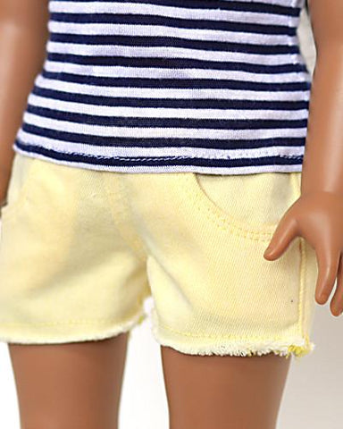 Liberty Jane 18 Inch Modern Cut Off Shorts 18" Doll Clothes Pattern larougetdelisle