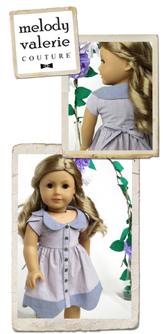 Melody Valerie Couture 18 Inch Modern Bluebelle Dress 18" Doll Clothes larougetdelisle