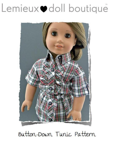Lemieux Doll Boutique 18 Inch Modern Button Down Tunic 18" Doll Clothes larougetdelisle