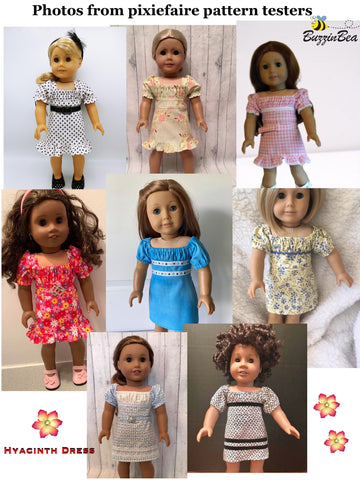 BuzzinBea 18 Inch Modern Hyacinth Dress 18" Doll Clothes Pattern larougetdelisle