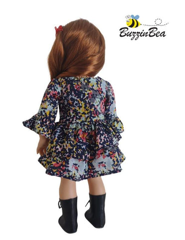 BuzzinBea 18 Inch Modern Primrose Dress 18" Doll Clothes Pattern larougetdelisle