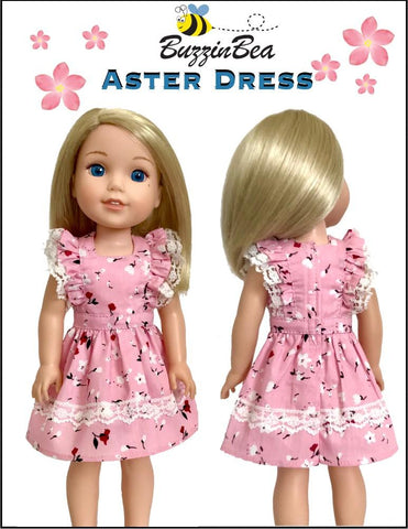 BuzzinBea WellieWishers Aster Dress 14.5" Doll Clothes Pattern larougetdelisle
