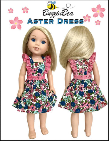 BuzzinBea WellieWishers Aster Dress 14.5" Doll Clothes Pattern larougetdelisle