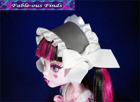 Fable-ous Finds Monster High Carroll's Muse Dress, Apron, and Bonnet Pattern for 17" Monster High Dolls larougetdelisle