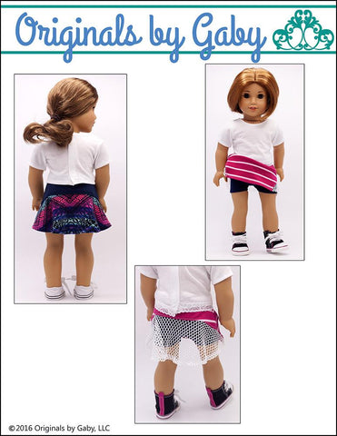 Originals by Gaby 18 Inch Modern Chantilly Skirt 18" Doll Clothes larougetdelisle