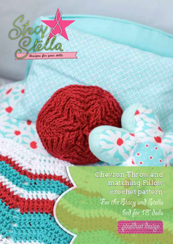 Stacy and Stella Quilt Chevron Throw Crochet Pattern larougetdelisle