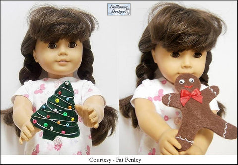 Dollhouse Designs 18 Inch Modern Christmas Cookies 18" Doll Accessory Pattern larougetdelisle