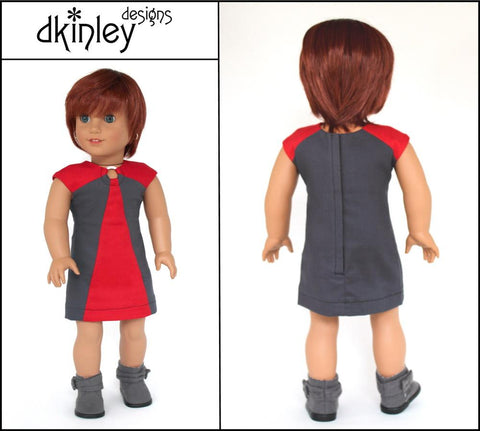 Dkinley Designs 18 Inch Modern Convergence Dress 18" Doll Clothes Pattern larougetdelisle