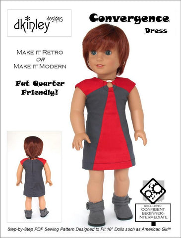 Dkinley Designs 18 Inch Modern Convergence Dress 18" Doll Clothes Pattern larougetdelisle