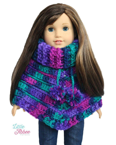 Little Abbee Chunky Poncho Doll Clothes Crochet Pattern 18 inch ...