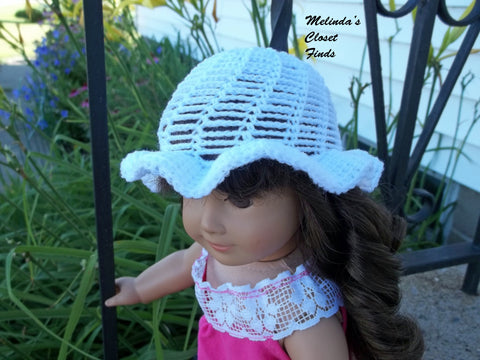 Melinda's Closet Finds Crochet Crocheted Chains Hat 18" Doll Crochet Pattern larougetdelisle