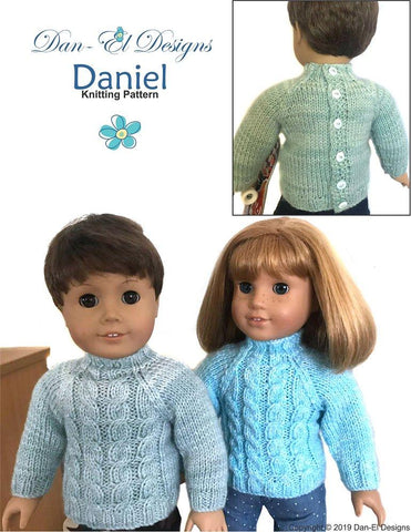 Dan-El Designs Knitting Daniel 18" Doll Knitting Pattern larougetdelisle