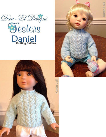 Dan-El Designs Knitting Daniel 18" Doll Knitting Pattern larougetdelisle