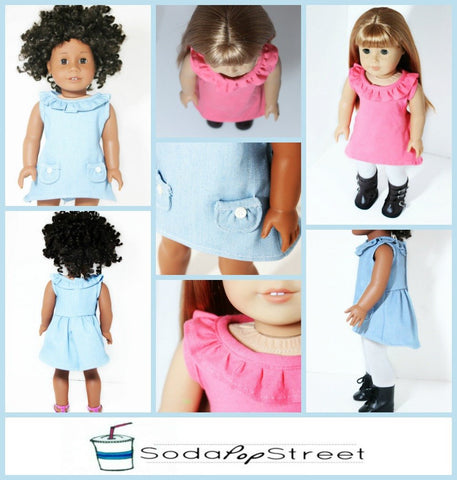 Soda Pop Street 18 Inch Modern Daphne Dress 18" Doll Clothes larougetdelisle
