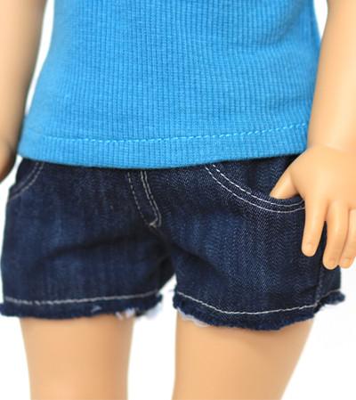 Liberty Jane 18 Inch Modern Cut Off Shorts 18" Doll Clothes Pattern larougetdelisle