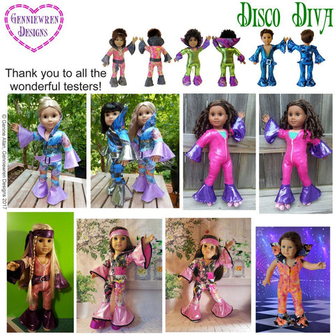 Genniewren 18 Inch Historical Disco Diva 18" Doll Clothes Pattern larougetdelisle